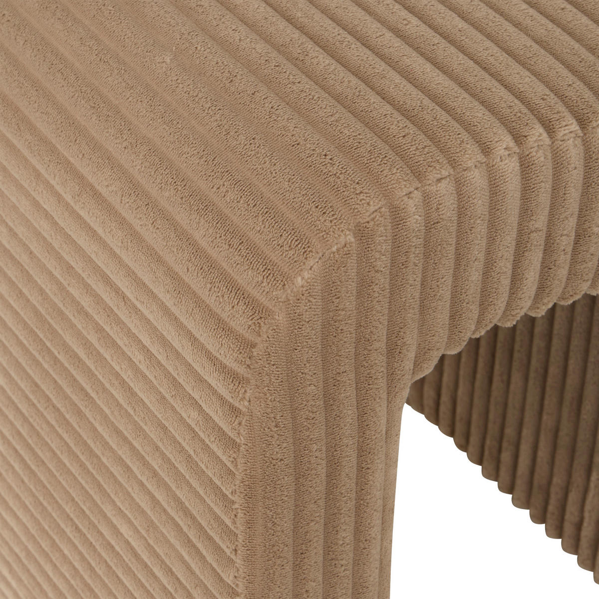 BOGENHOCKER aus Cord Sevi 41/35,5/43 cm - Braun, Kunststoff (35.5/43/41cm) - Atmosphera Createur d´interieur