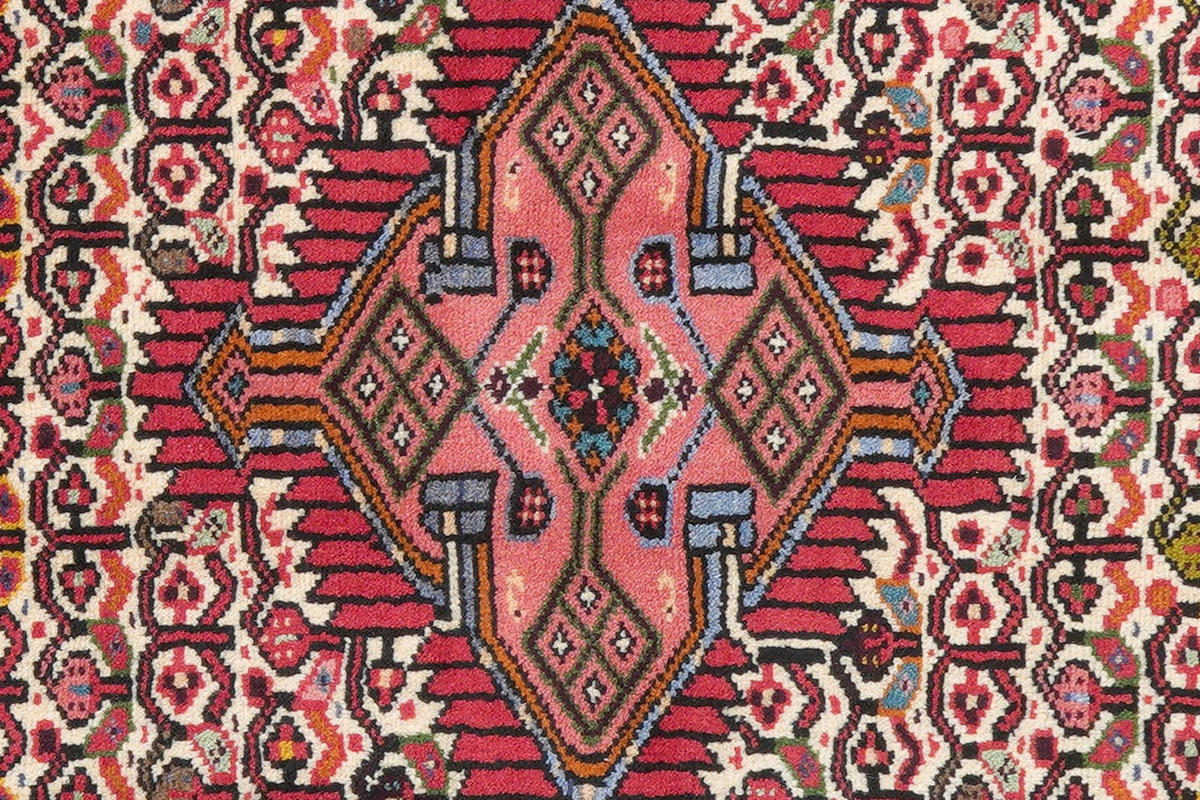 ORIENTTEPPICH handgeknüpft Assadabad Beige, Rot 120/80 cm Schurwolle - Beige/Rot, Textil (80/120cm) - Looma