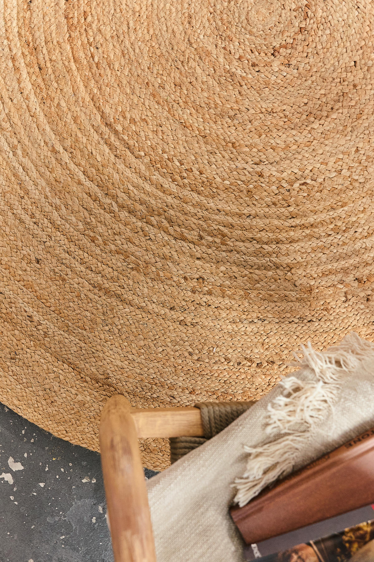 TEPPICH JUTE Rund Braun Beige 120/120 cm - Hellbraun, Textil (120/120cm) - Tapiso