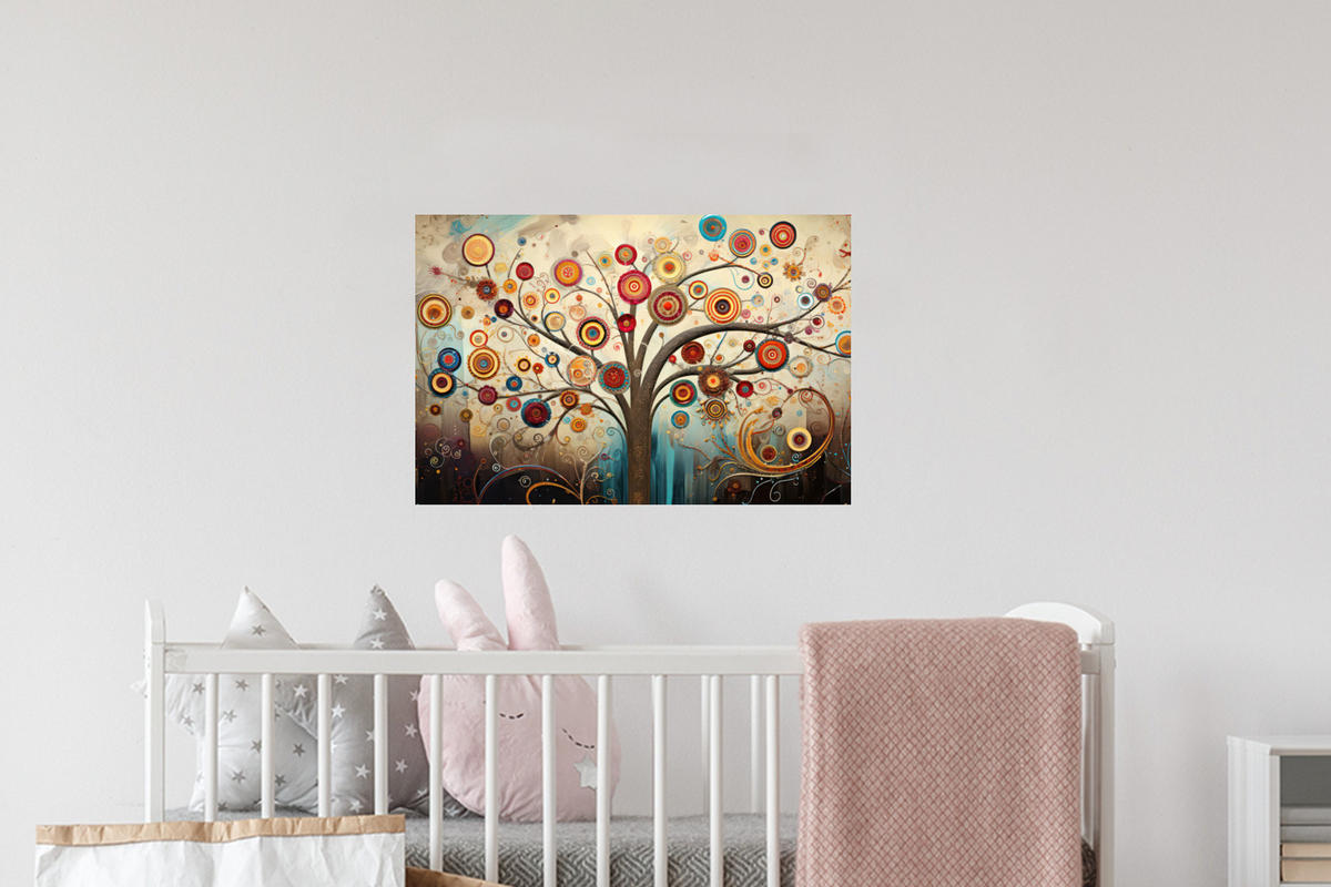 WANDTATTOO Baum - Baum des Lebens - Farbe 60x40 cm - Braun, Kunststoff (60/40/0.1cm) - MuchoWow