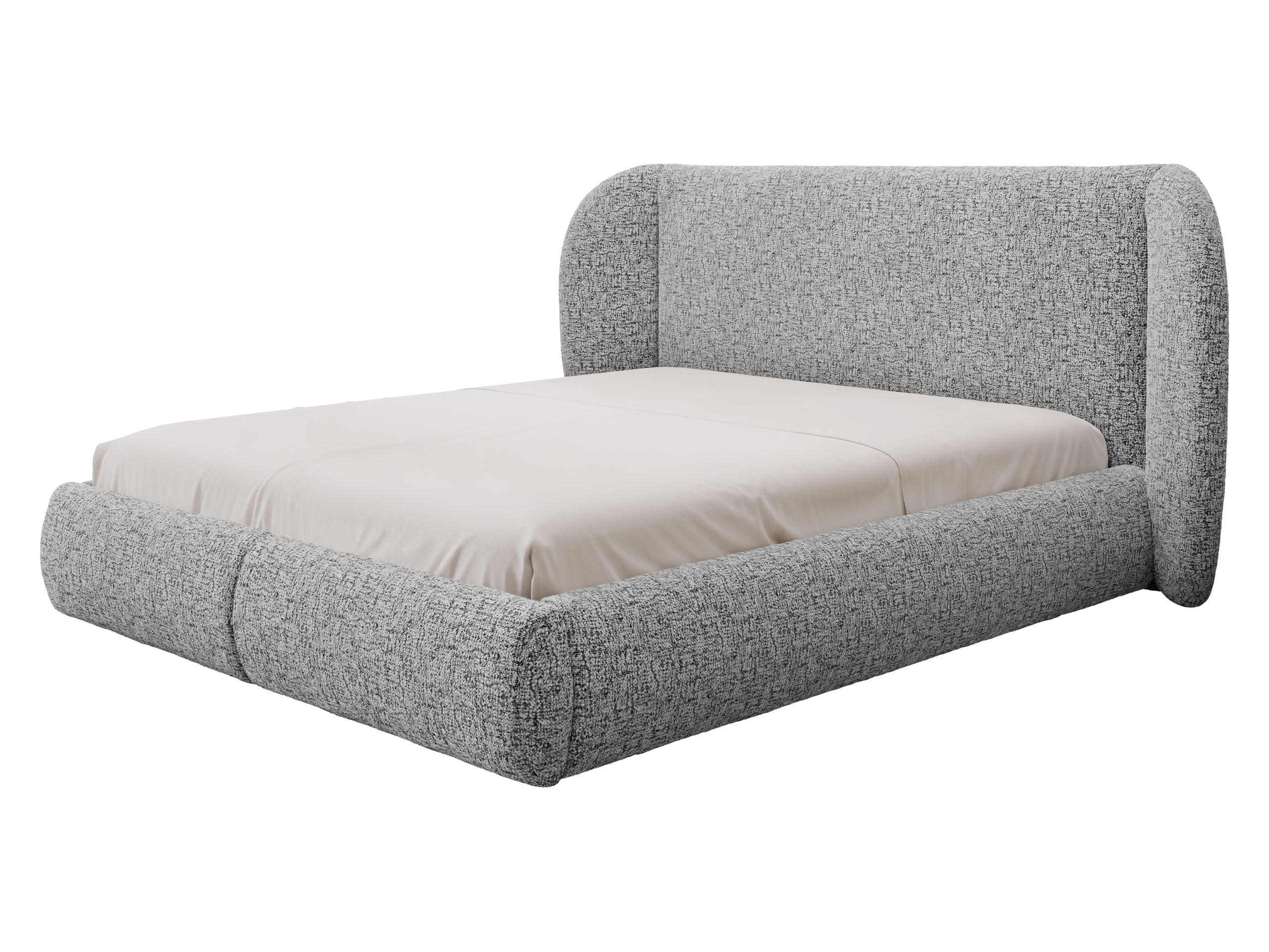 POLSTERBETT Jamika - Hellgrau, Holz/Textil (180/200cm) - MIRJAN24