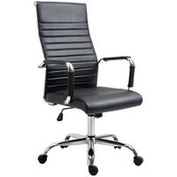 BÜROSTUHL ergonomisch höhenverstellbar mit Wippfunktion Schwarz - Schwarz, Metall (62/114/54cm) - Meubliv