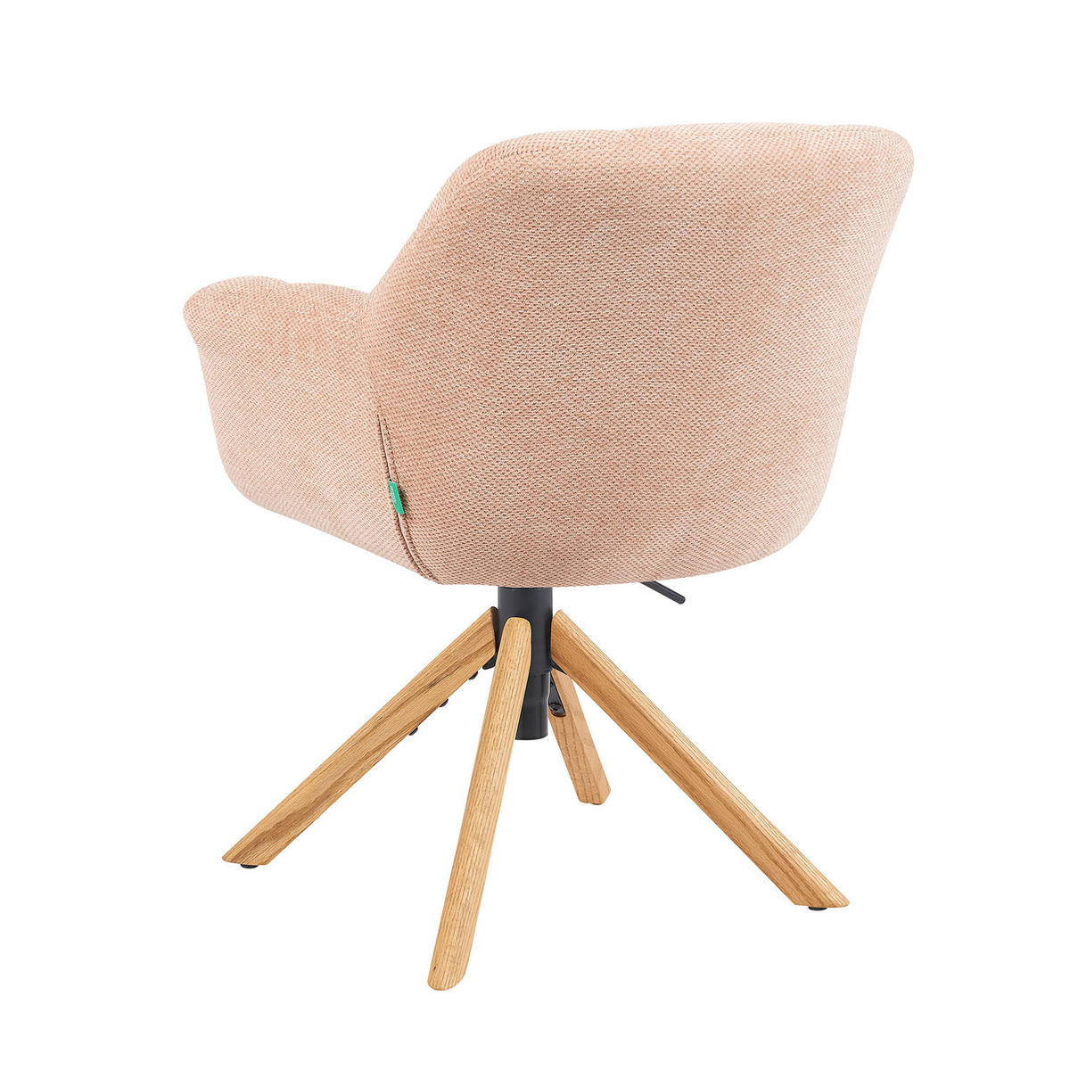BÜROSTUHL Mika-Iven - Honigeiche/Rosa, Eichenholz/Holz (65/82/66cm) - DUBI Möbel