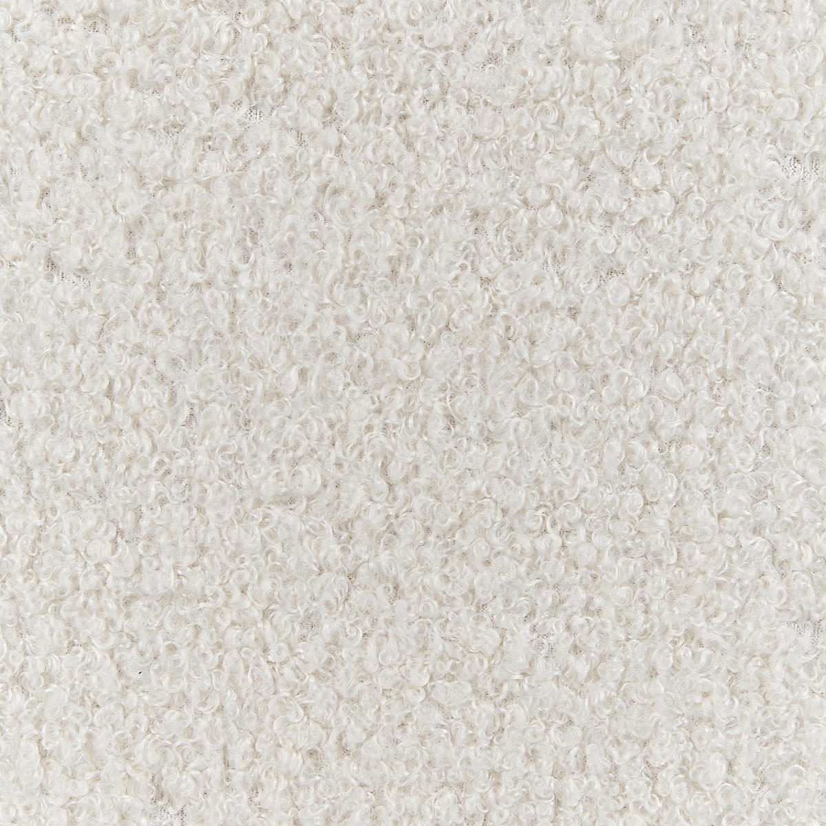SESSEL Bouclé Hellbraun/Weiß Esrum - Weiß, Textil (62/79/80cm) - Beliani