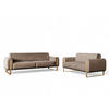 SOFASET Valerie 3-2 - Braun, Holzwerkstoff/Textil (228/79/90cm) - Fun Möbel