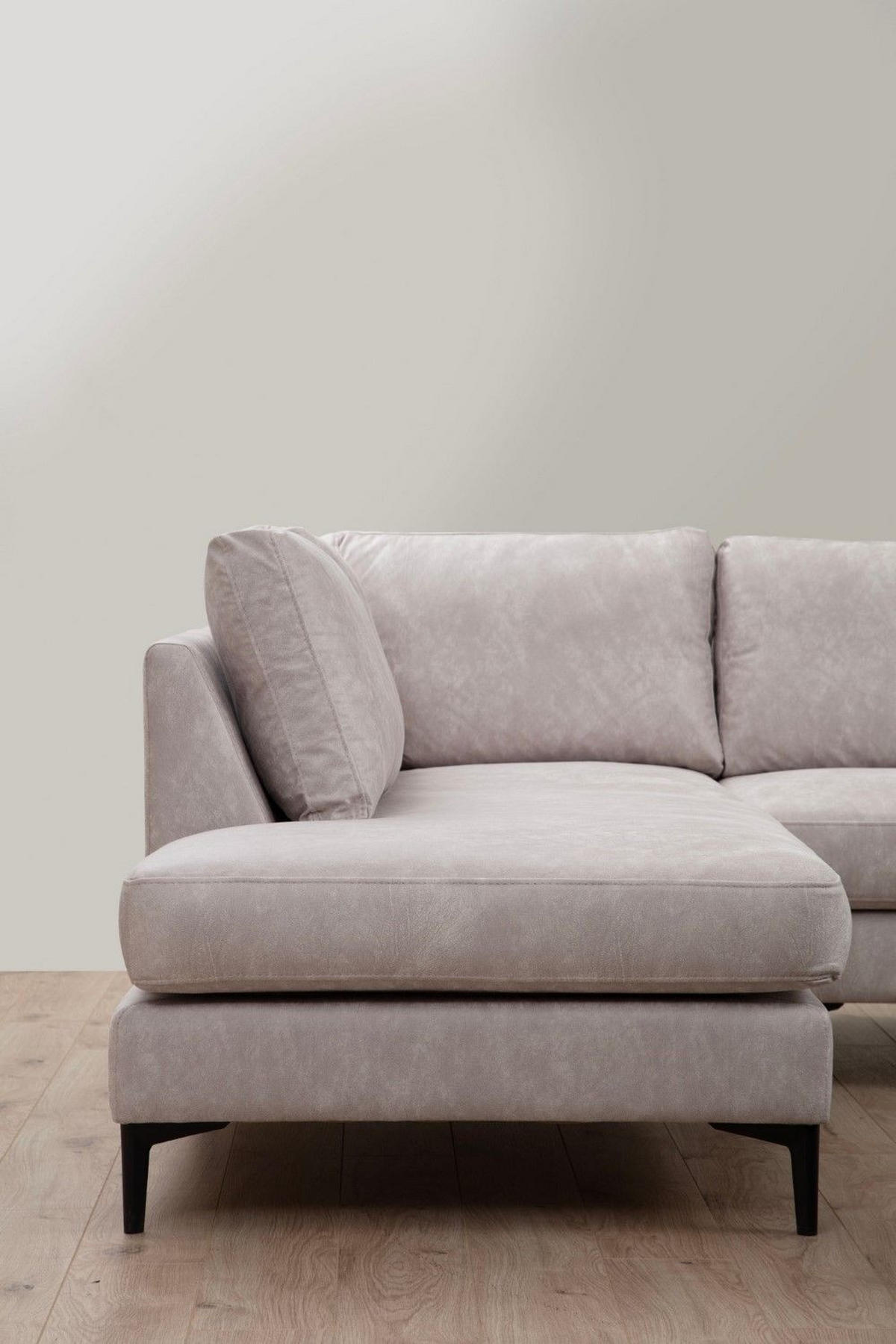 WOHNLANDSCHAFT mit großzügiger Sitzfläche für die ganze Familie - Beige/Schwarz, Holzwerkstoff/Kunststoff (314/90/200cm) - myHomelando