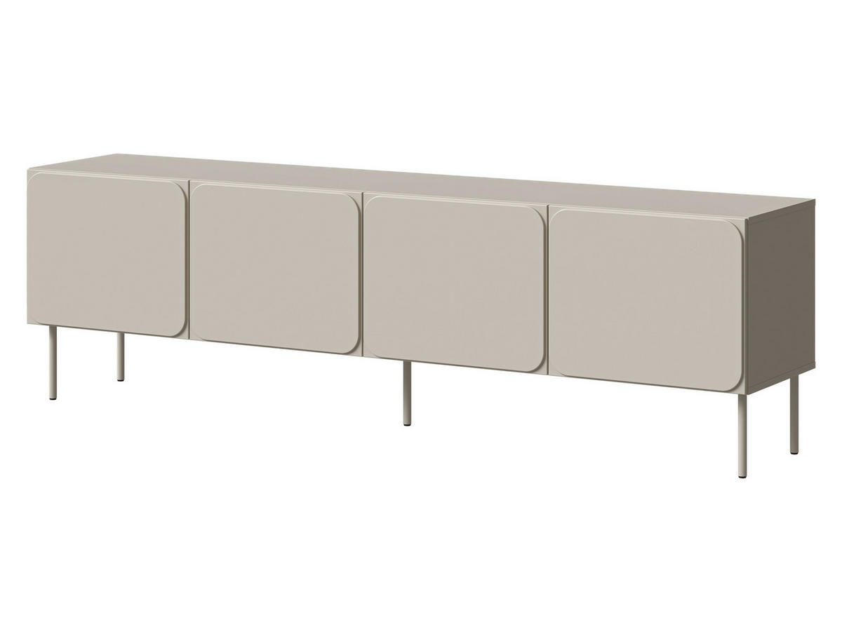 TV-LOWBOARD Rafael 200 4D - Kaschmir, Holzwerkstoff/Metall (200/61/40cm) - MIRJAN24