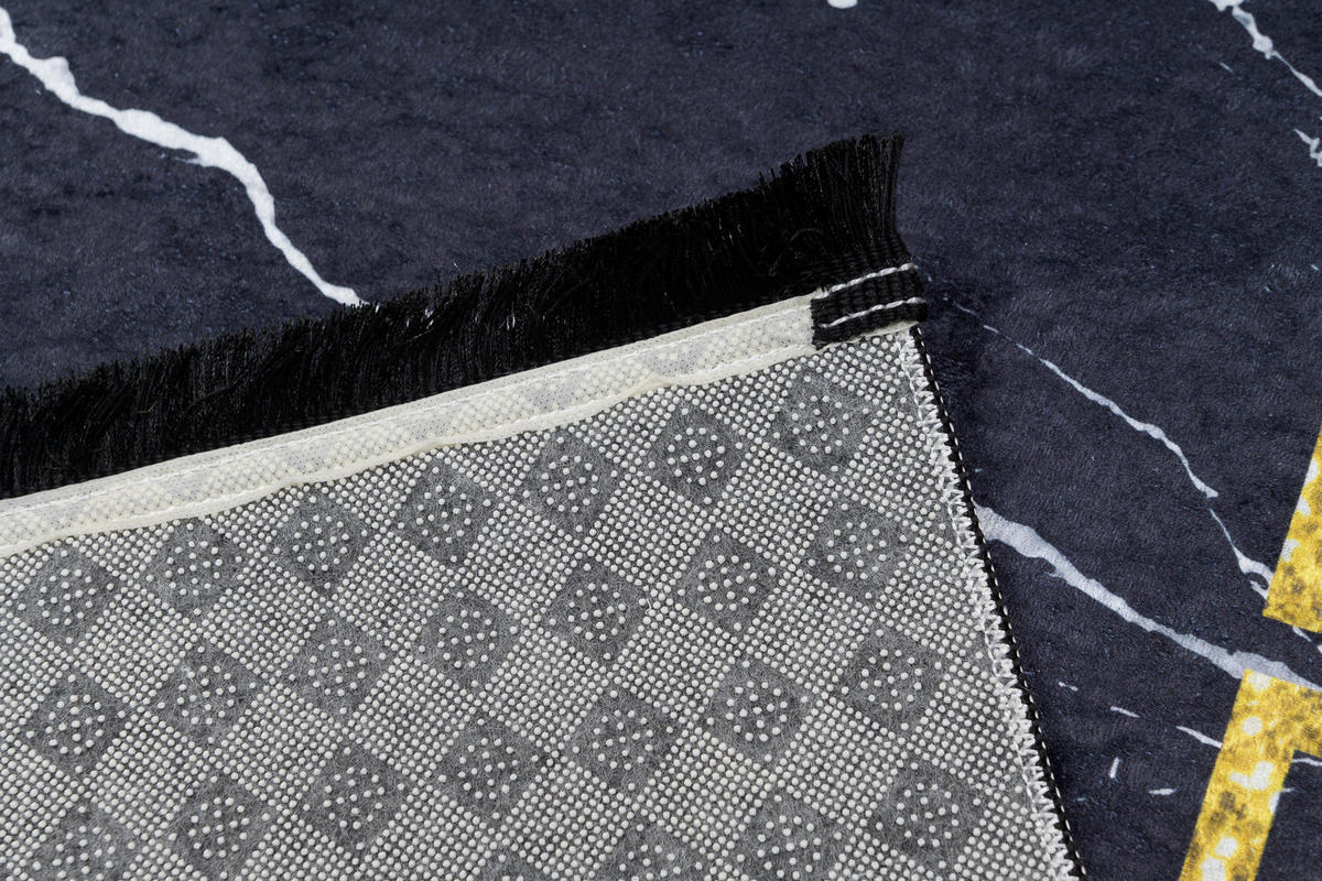 TEPPICH TOSCANA Schwarz 80/150 cm - Schwarz, Textil (80/150cm) - Tapiso
