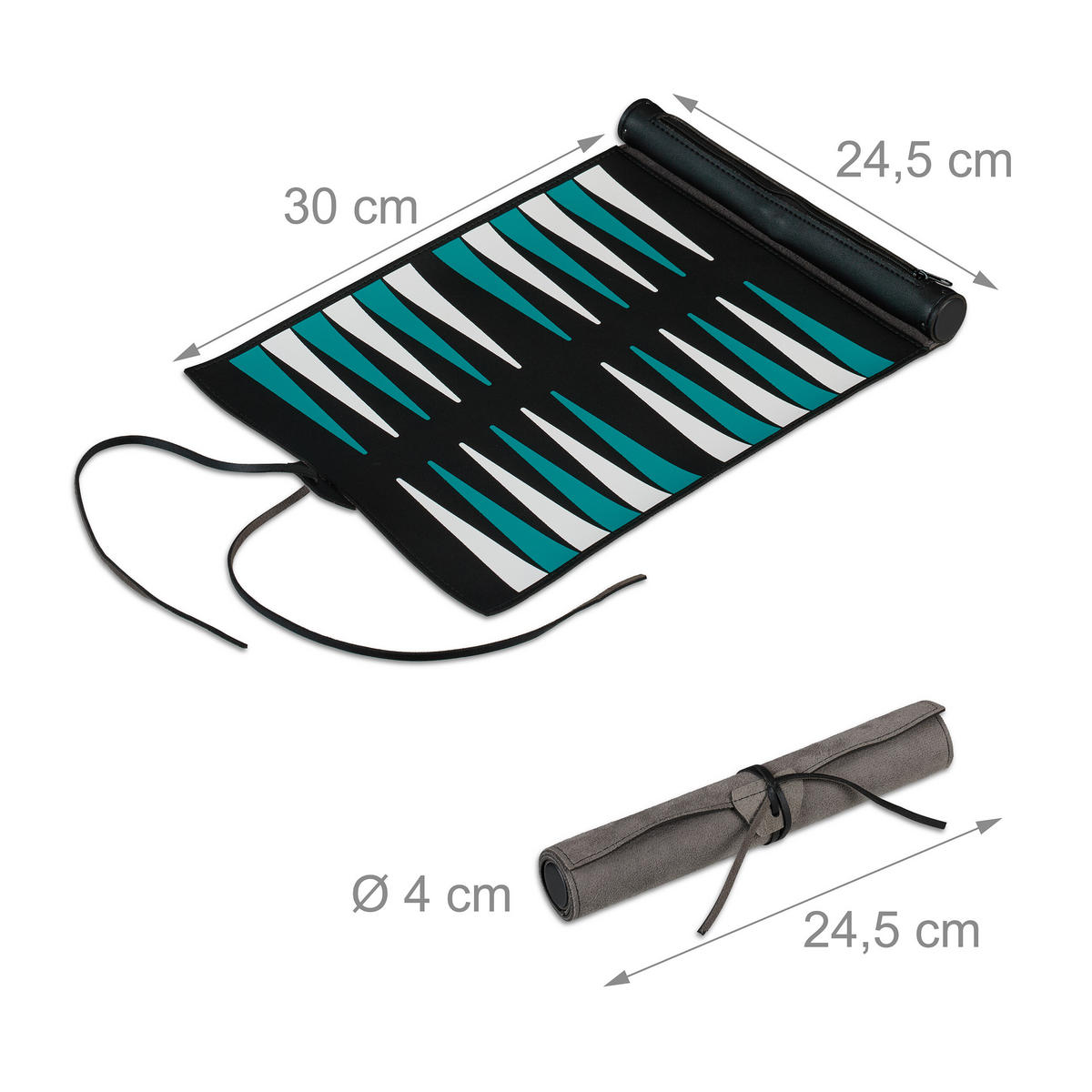 BACKGAMMON - Multicolor, Kunststoff (4/4cm) - Relaxdays