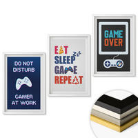 WANDBILDER 3er-Set - 40x60 cm Weißer Rahmen - Untertitel für die Spieleunterhaltung - Weiß, Kunststoff (40/60cm) - ArtPrintCave