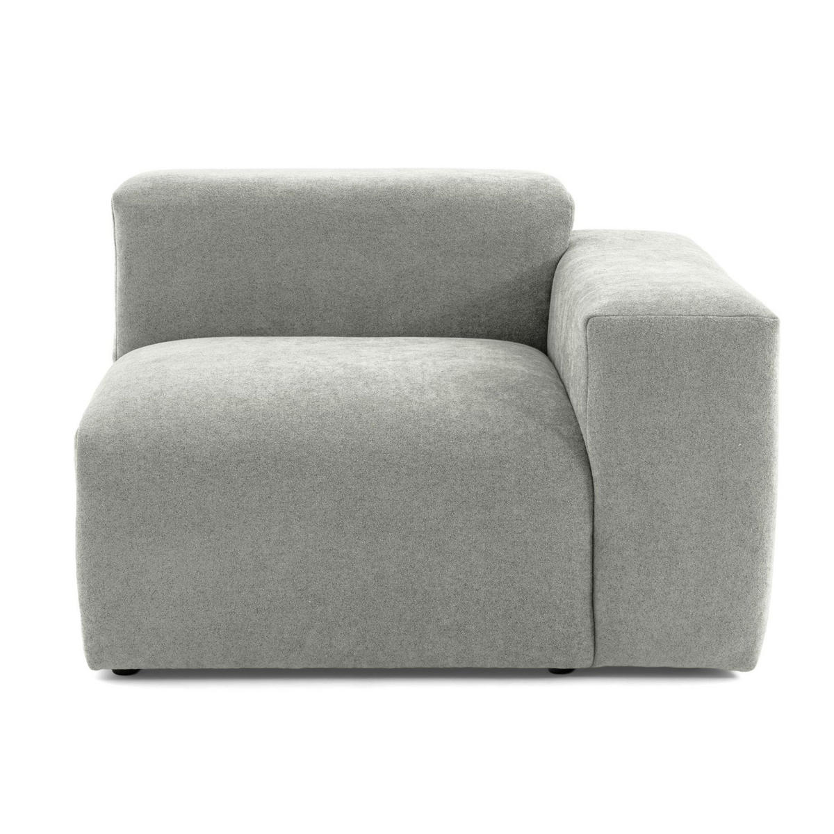3-SITZER modulares Sofa HEAVEN SET 1 Links, Breite 255 cm Webstoff Grau - Schwarz/Grau, Holz/Kunststoff (255/71/102cm) - Muffo