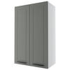 KÜCHENHÄNGESCHRANK Kvantum W4/60 Dust Grey Matt / Weiß Matt 60 / 32,5 / 96cm - Weiß/Grau, Holz/Holzwerkstoff (60/96/32.5cm) - Feldmann-Wohnen