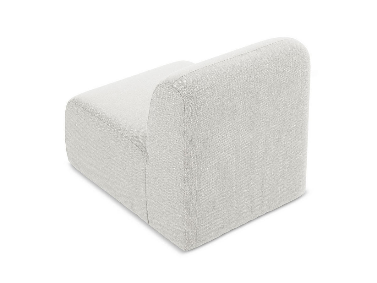 SOFAELEMENT Bouclé Stoff Weiß - Schwarz/Weiß, Holzwerkstoff/Kunststoff (70/75/94cm) - Makamii