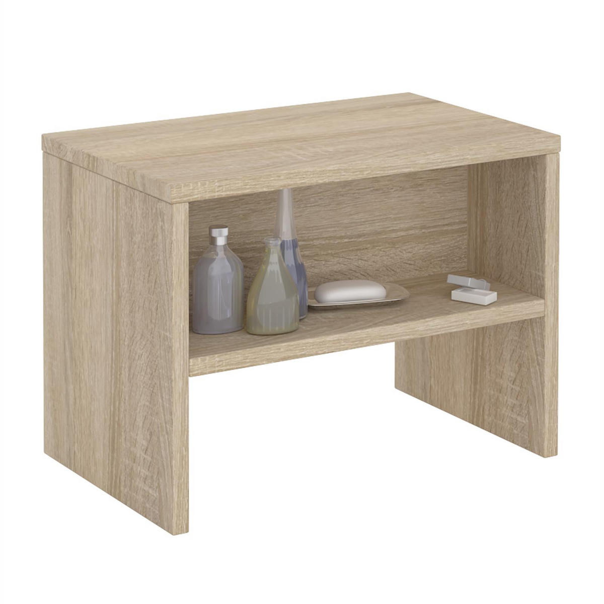 NACHTTISCH NEY - Sonoma Eiche, Holzwerkstoff (40/30/25cm) - CARO-Möbel