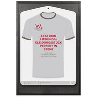 BILDERRAHMEN Stockholm 3D Holzr. 60x90 cm, Trikotrahmen SCHWARZ mit Kunstglas - Schwarz, Holzwerkstoff (63/93/3.2cm) - walther design