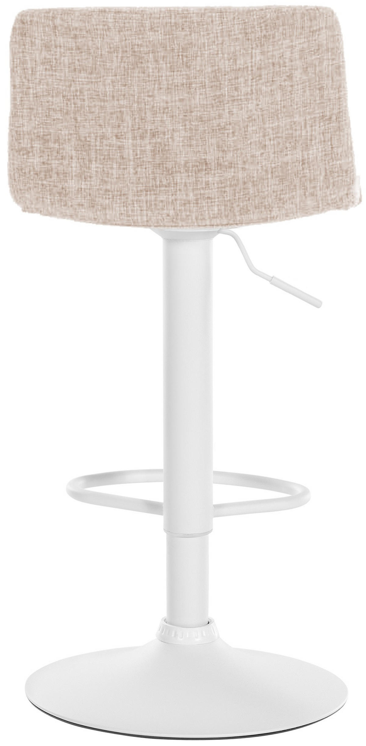 BARHOCKER Pesan Stoff Creme Weiß - Creme, Textil/Metall (39/84/36cm) - DELUKE