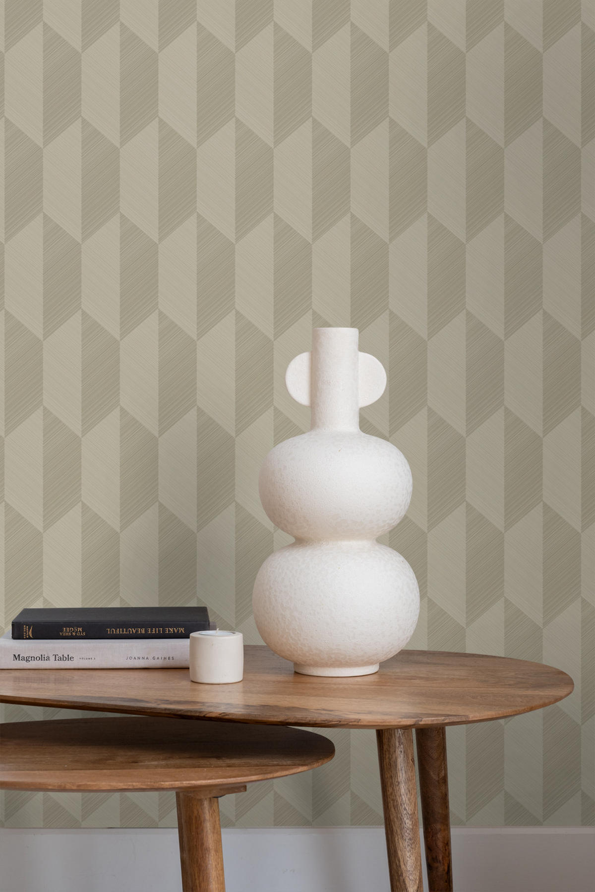 TAPETE 3D Muster 50 x 900 cm - Grün, Papier (50/900cm) - Origin Wallcoverings