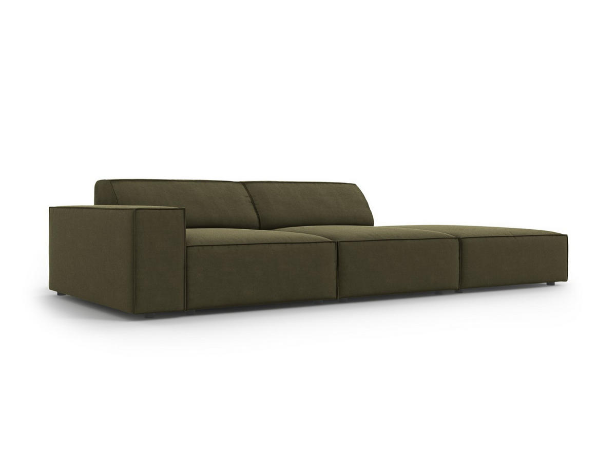 SOFA Jodie aus Samt grün 3 Sitzplätze - Grün, Textil (262/70/102cm) - Micadoni