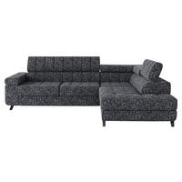 ECKSOFA Nord, Seite: Rechts - Dunkelgrau/Schwarz, Holz/Textil (264/203cm) - MIRJAN24