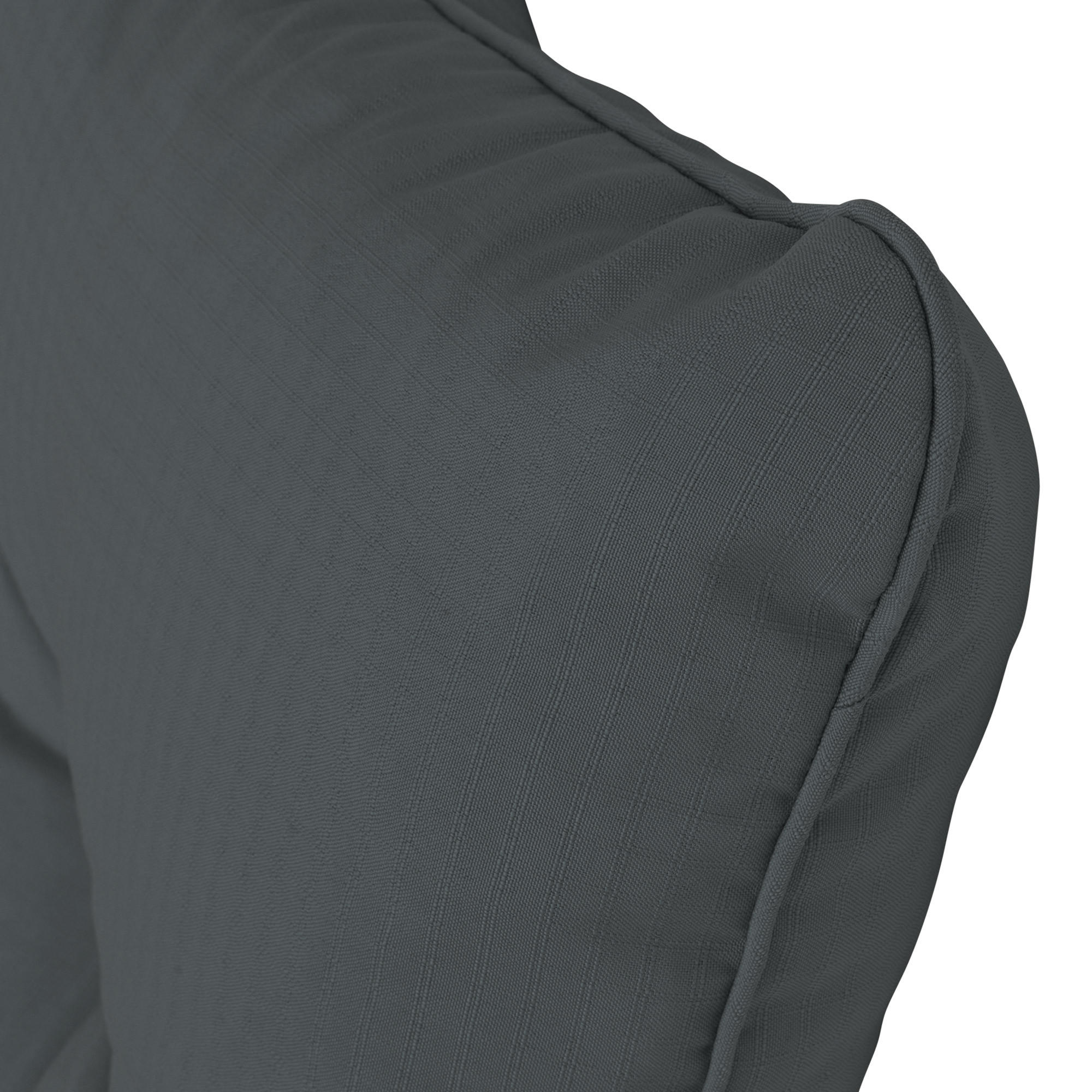 LOUNGEKISSEN Xluna Rücken 60/40/12 cm Graphitgrau - Grau, Textil (60/40/12cm) - Beautissu 