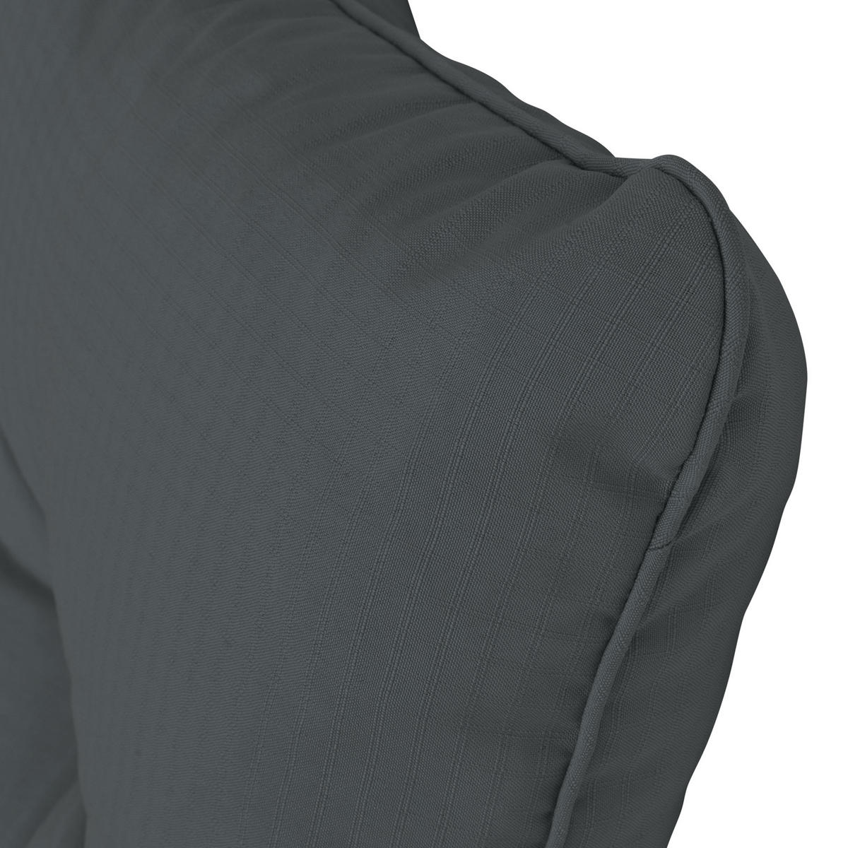 LOUNGEKISSEN Xluna Rücken 60/40/12 cm Graphitgrau - Grau, Textil (60/40/12cm) - Beautissu 