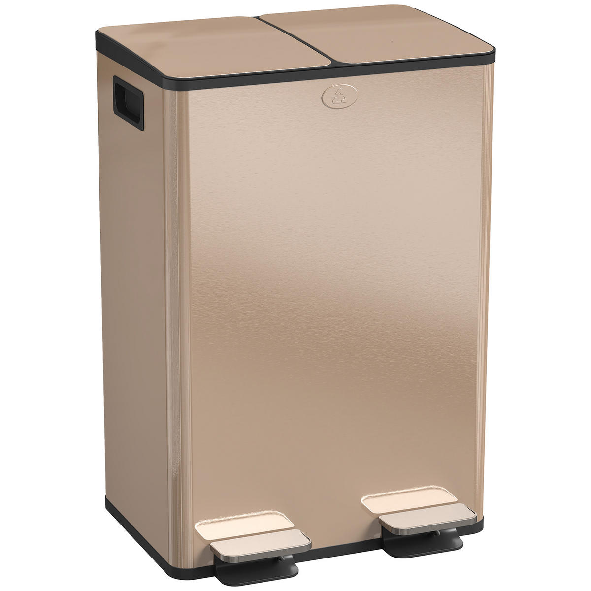 ABFALLEIMER Goldfarben 1 Stück - Goldfarben, Metall (36/67.6/45.8cm) - GiPP