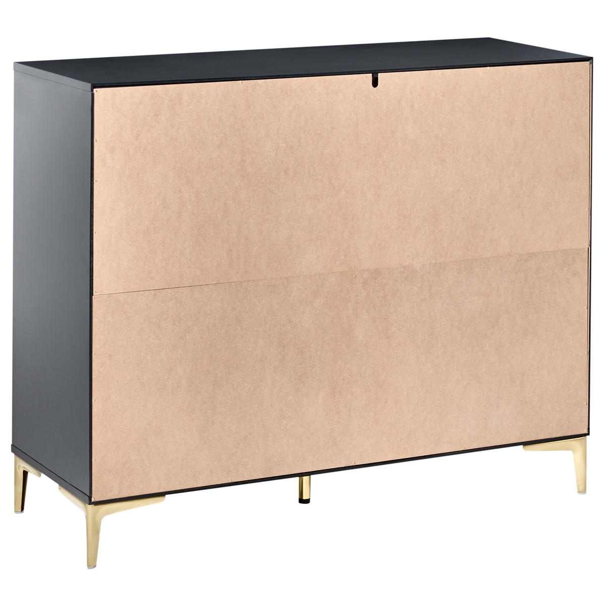 KOMODA s 6 zásuvkami Černá Walcott - černá, kompozitní dřevo (108/89/40cm) - Beliani