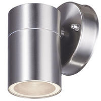 LED AUSSEN-WANDLEUCHTE Edelstahl Silber - Silberfarben, Glas (6/11/9.2cm)