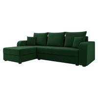 ECKSOFA Hewlet Bis - Schwarz/Grün, Holz/Kunststoff (237/139cm) - MIRJAN24