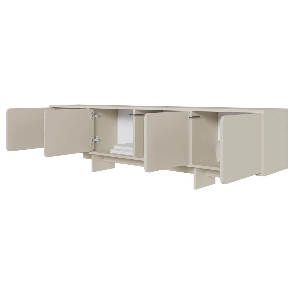 TV-LOWBOARD Wuwu Greige 200/55/35 cm - Taupe, Holzwerkstoff (200/55/35cm) - Selsey