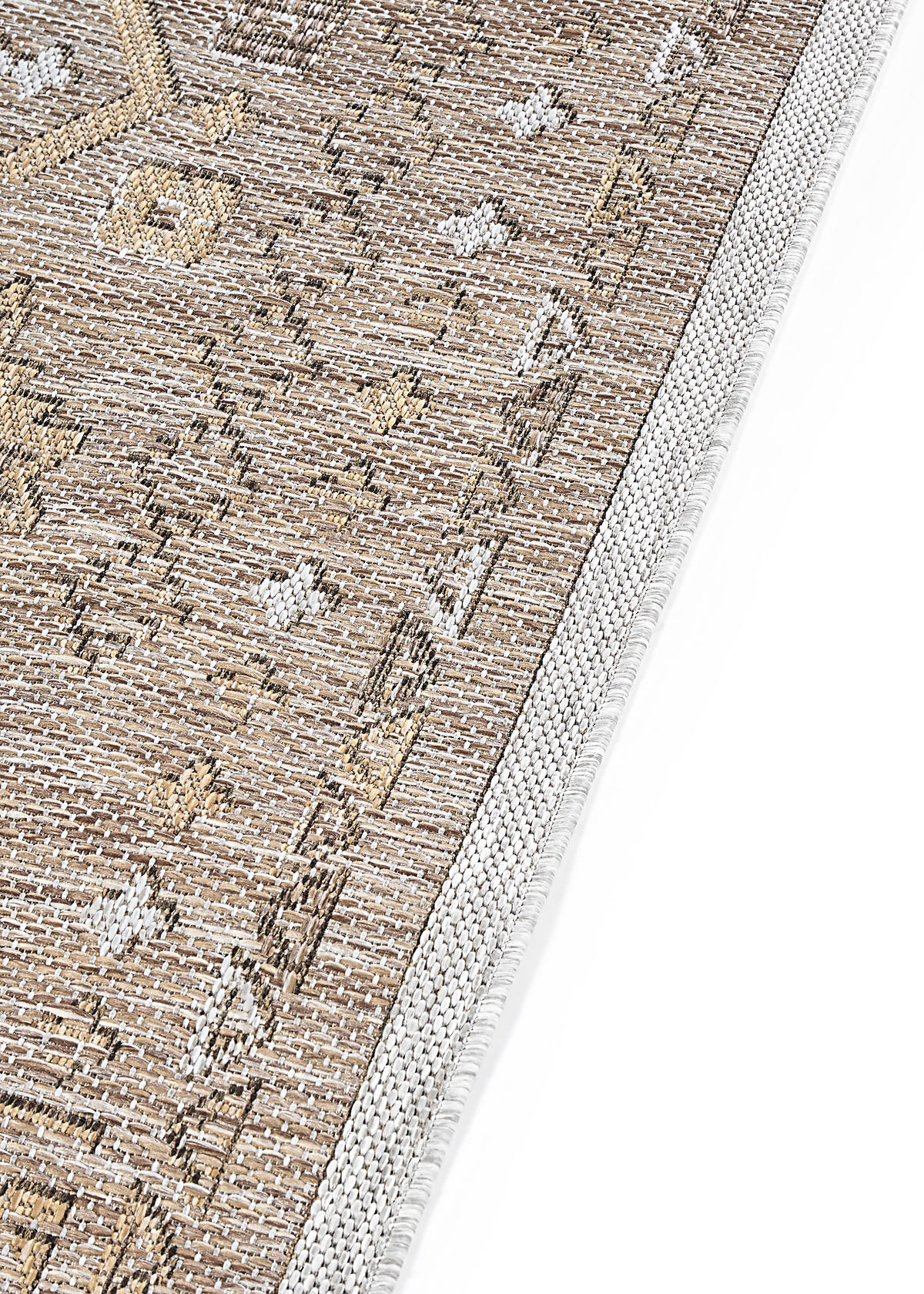 TAPISO YUCANA Braun Outdoor Teppich Flachgewebe 80/150 cm - Braun, Kunststoff (80/150cm) - Tapiso