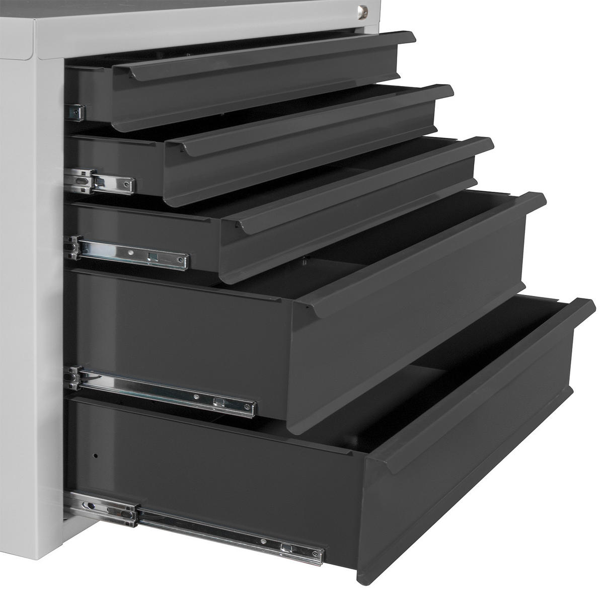 SCHUBLADENSCHRANK Kobra mit 5 Schubladen 60x70x43,5cm Lichtgrau/Anthrazitgrau - Anthrazit/Grau, Metall (70/60/44cm) - PROREGAL