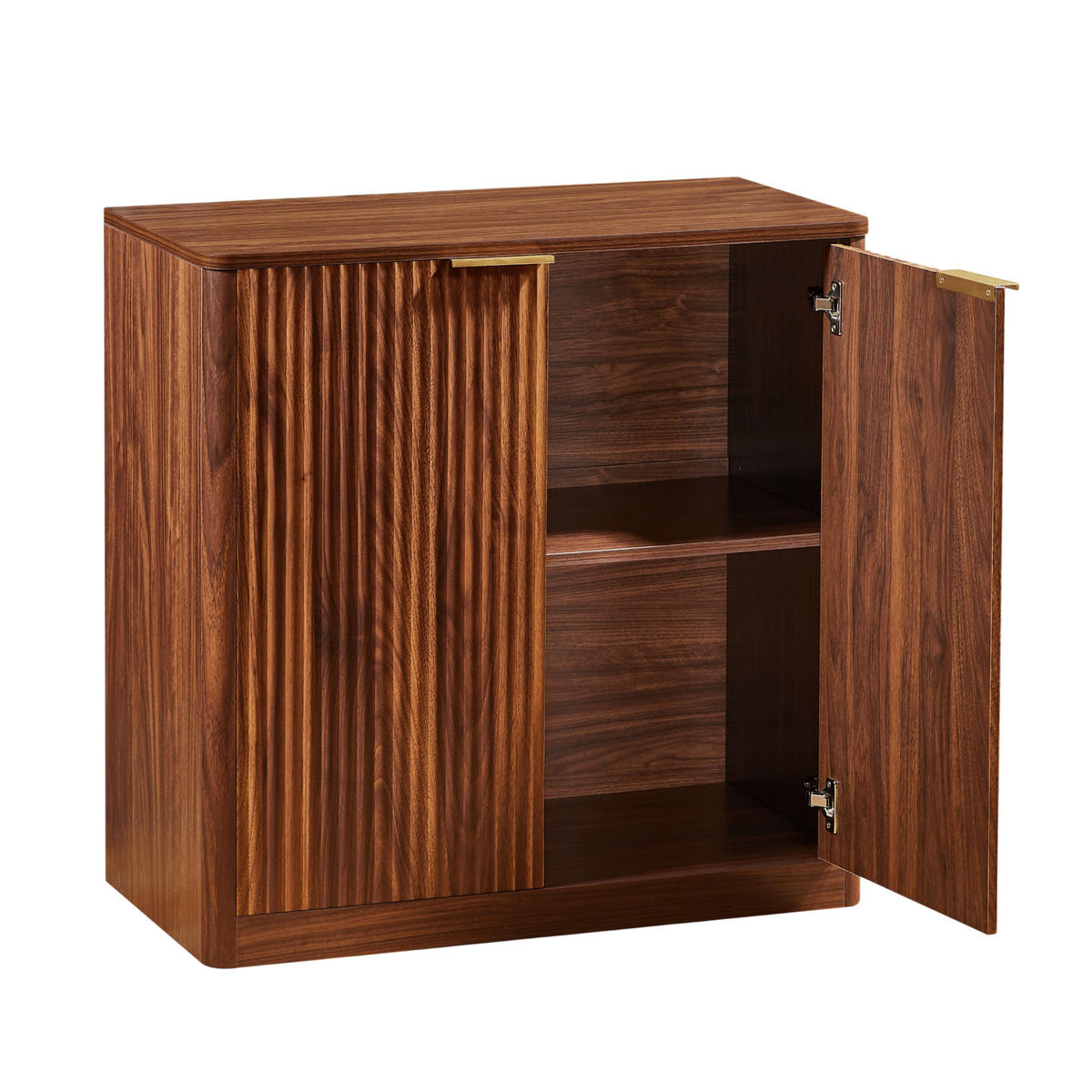 SIDEBOARD DE-38846 80/40/80 cm Vertiefungspanelen und verstellbare Ablagen Braun - Braun, Holzwerkstoff (80/80/40cm) - ComfortXL