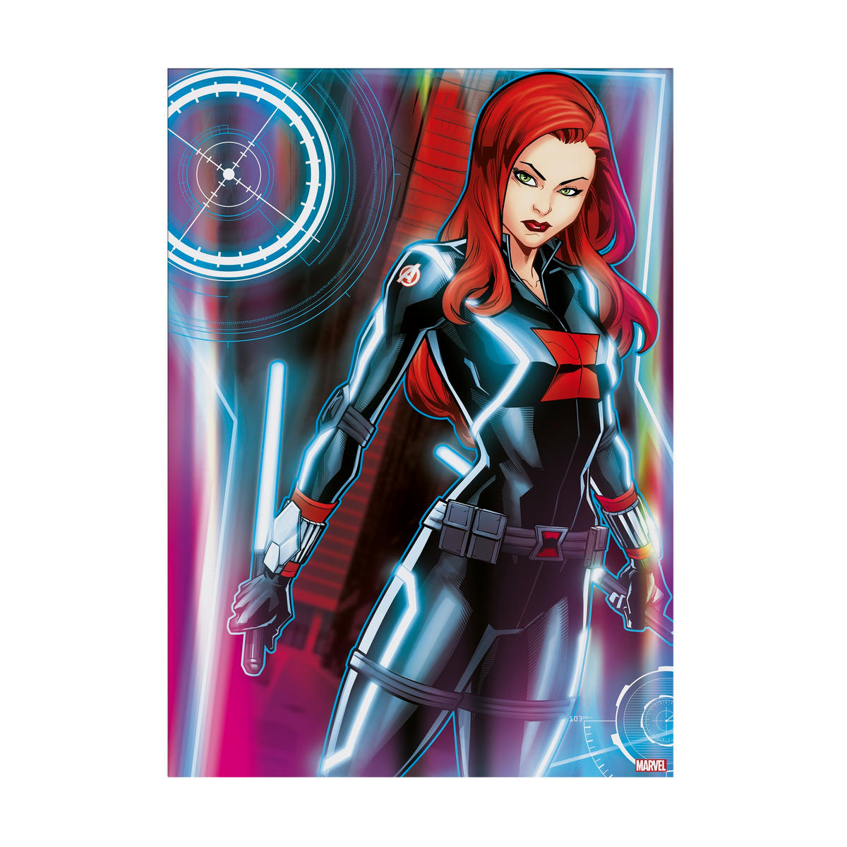 LEINWANDBILD Marvel Black Widow - Leinwand 50x70cm - Multicolor, Holzwerkstoff (70/50cm) - Marvel