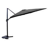 SONNENSCHIRM Palatino Grau Quadratisch 3 x 3 cm Deportiert Rotierbar um 360 - Grau, Metall (300/300cm) - Concept Usine