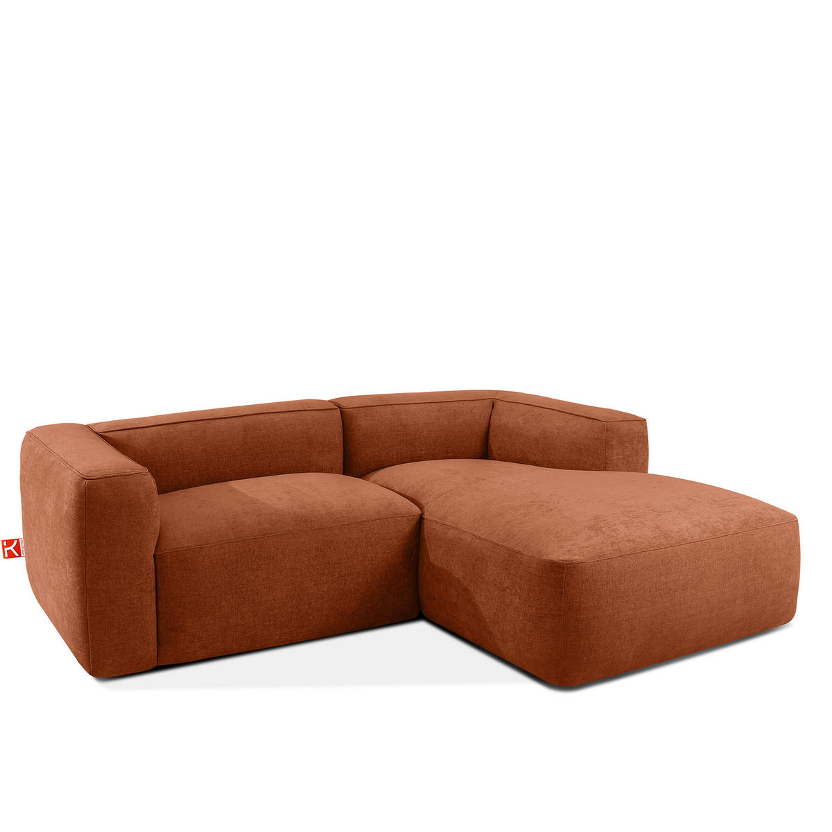 ECKSOFA RECHTS FUBBO, Rot - Rot, Holz/Holzwerkstoff (225/176cm) - KONSIMO®