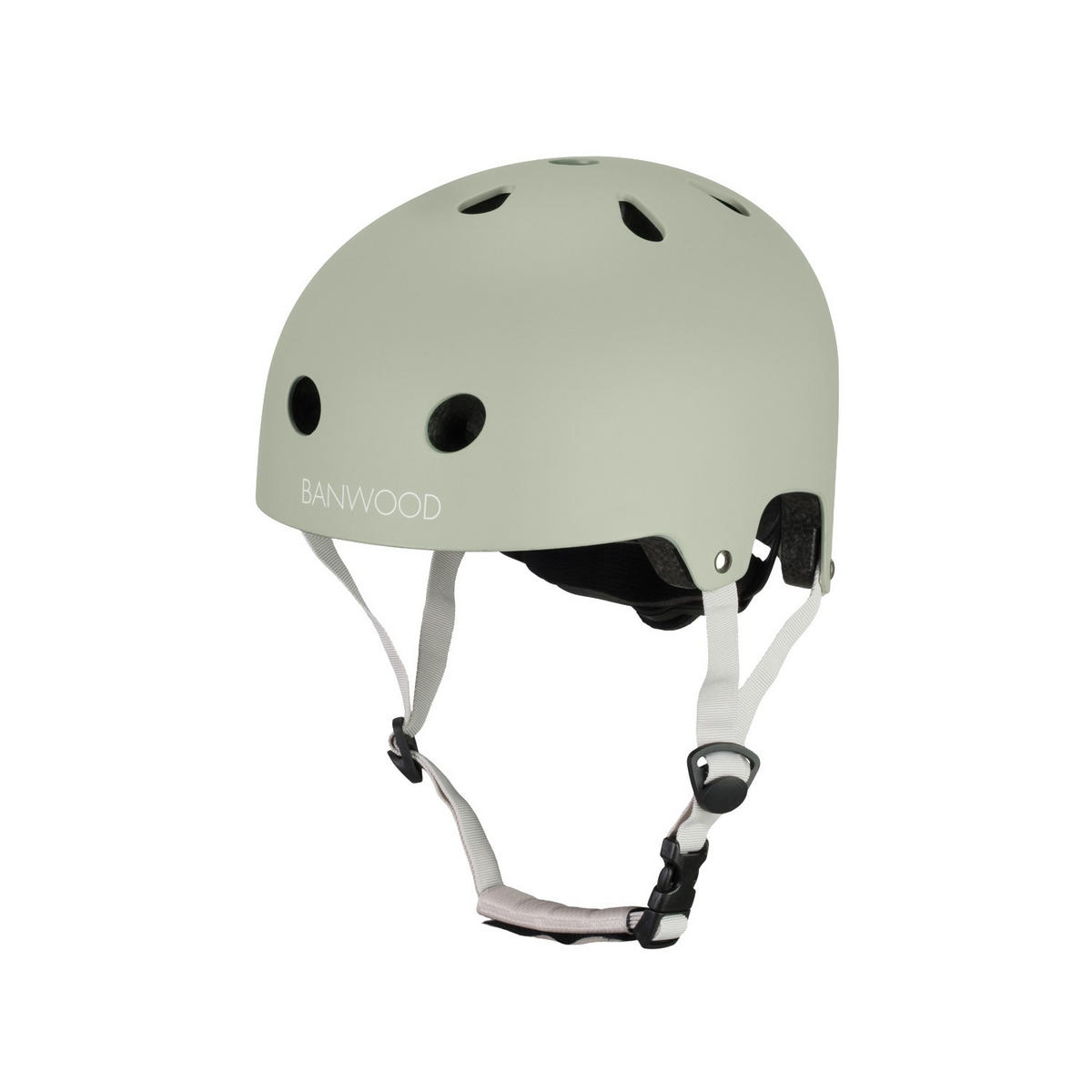 HELM für Kinder aus ABS-Recyclingmaterial, ab 3 Jahren, Olive - Olivgrün, Kunststoff (21/24cm) - Banwood