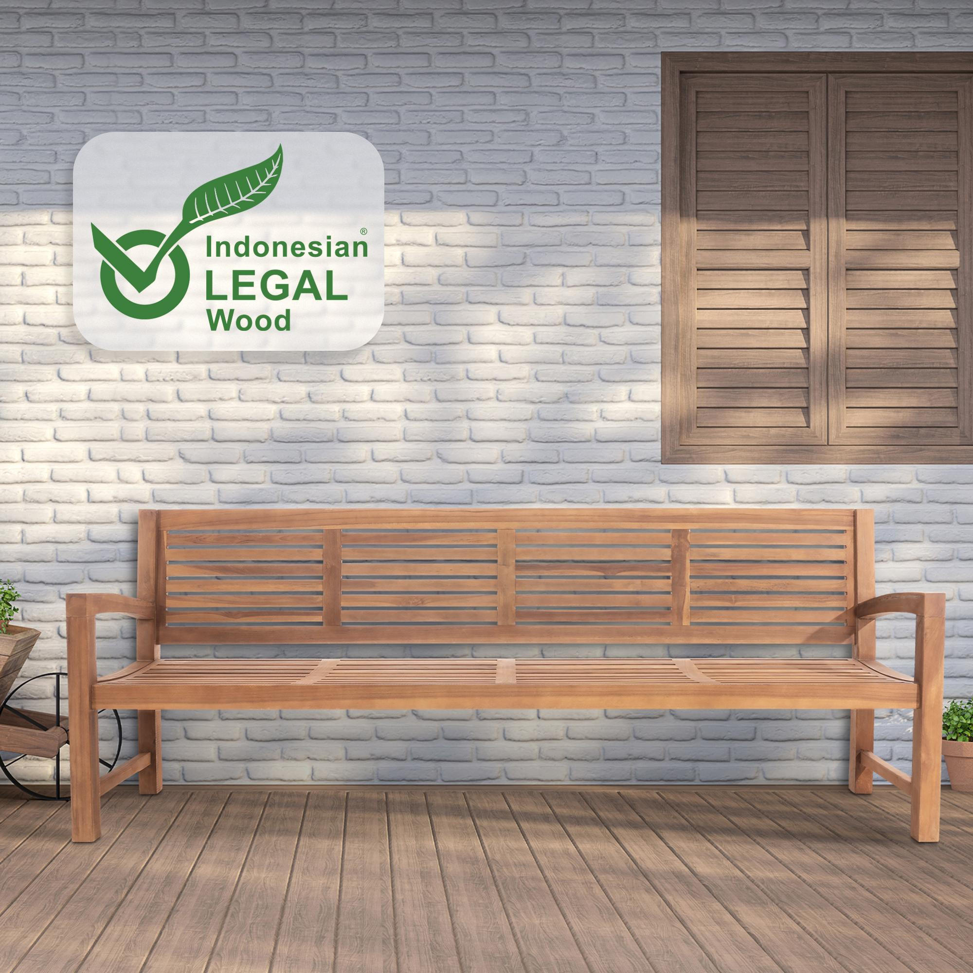 GARTENBANK 240/59 cm Holz teak - Teakfarben, Holz (240/92/59cm) - CLP