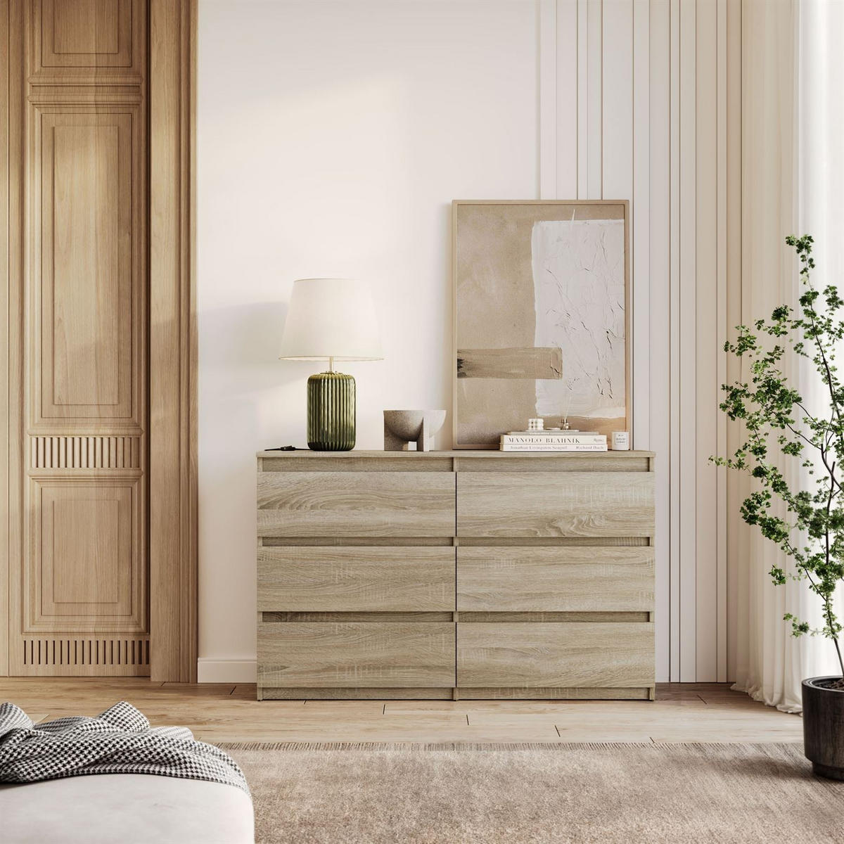 SIDEBOARD HANA M6 Sonoma Eiche 120cm - Sonoma Eiche, Holzwerkstoff (120/74.4/30cm) - Lookway