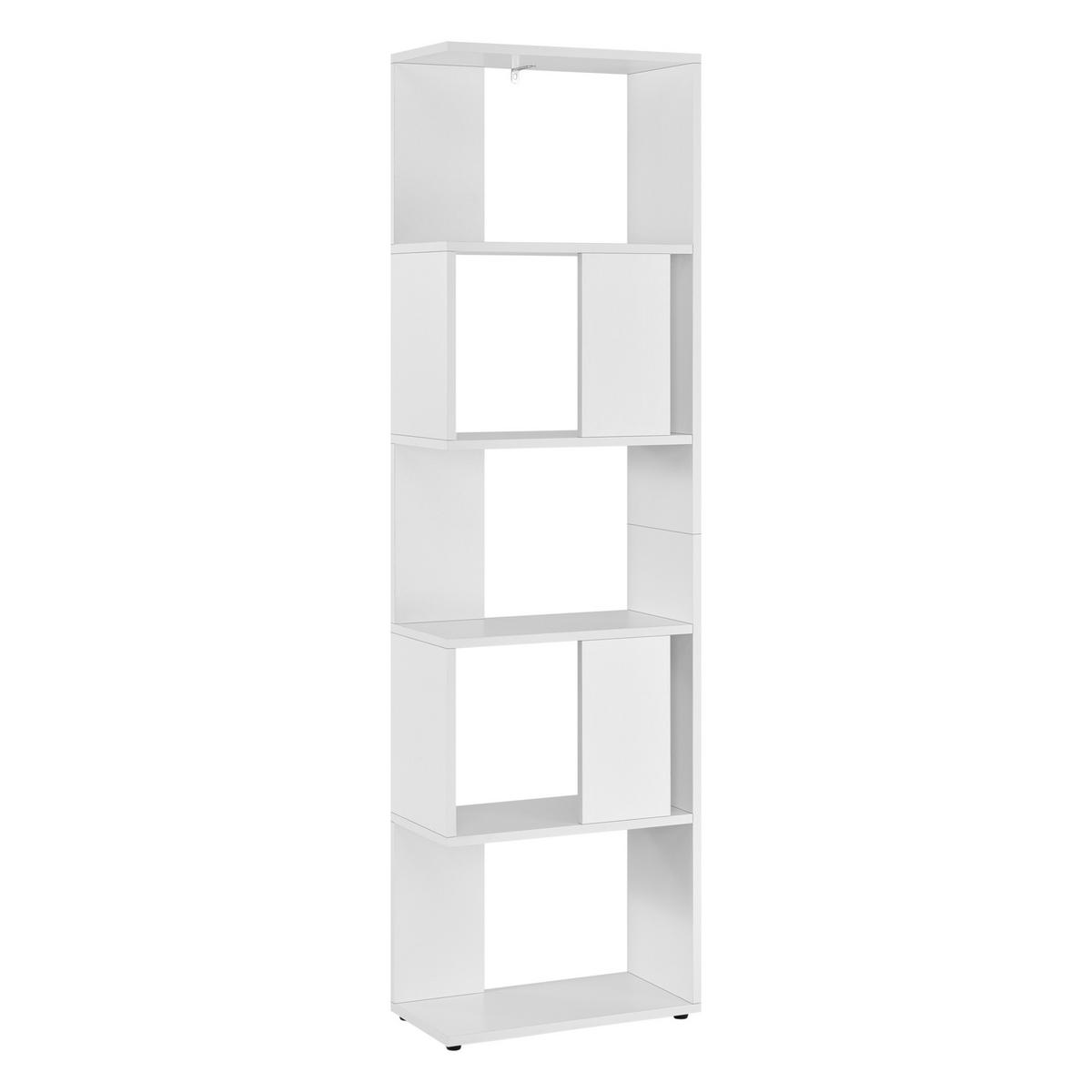 BÜCHERREGAL Aneby - Weiß, Holzwerkstoff (45/159/23.5cm) - [en.casa]