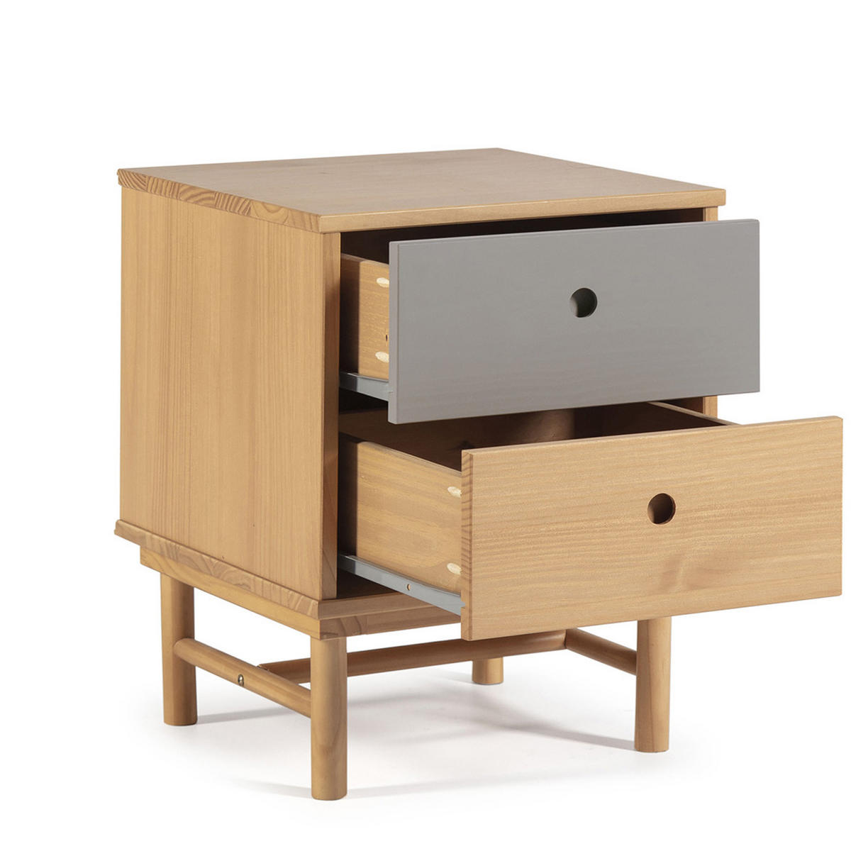 NACHTTISCH Magnus 2 Schubladen - Eichefarben, Holz (40/52/40cm) - VS Venta-stock