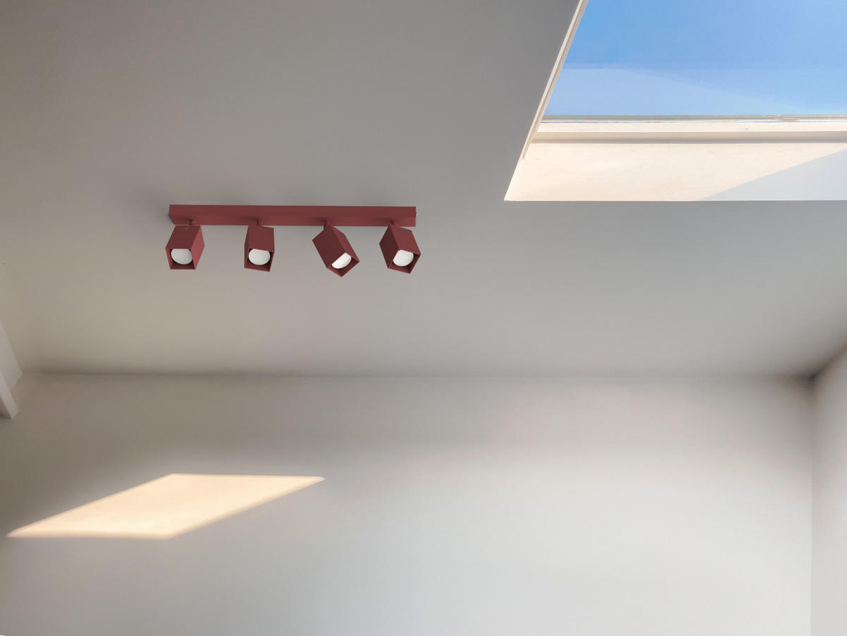 DECKENLEUCHTE - Rot, Metall (6/60/18cm) - Lumicom