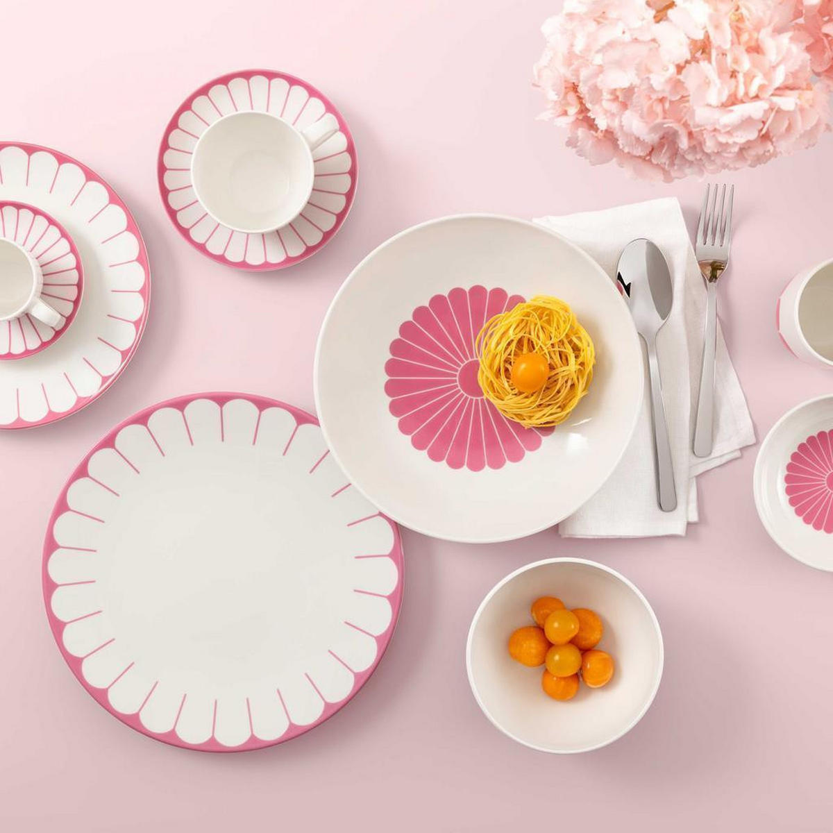 KAFFEEUNTERTASSEN Fleur Couleur Cassis ø 14,8 cm 6er Set - Pink, Keramik (14.8cm) - Villeroy & Boch