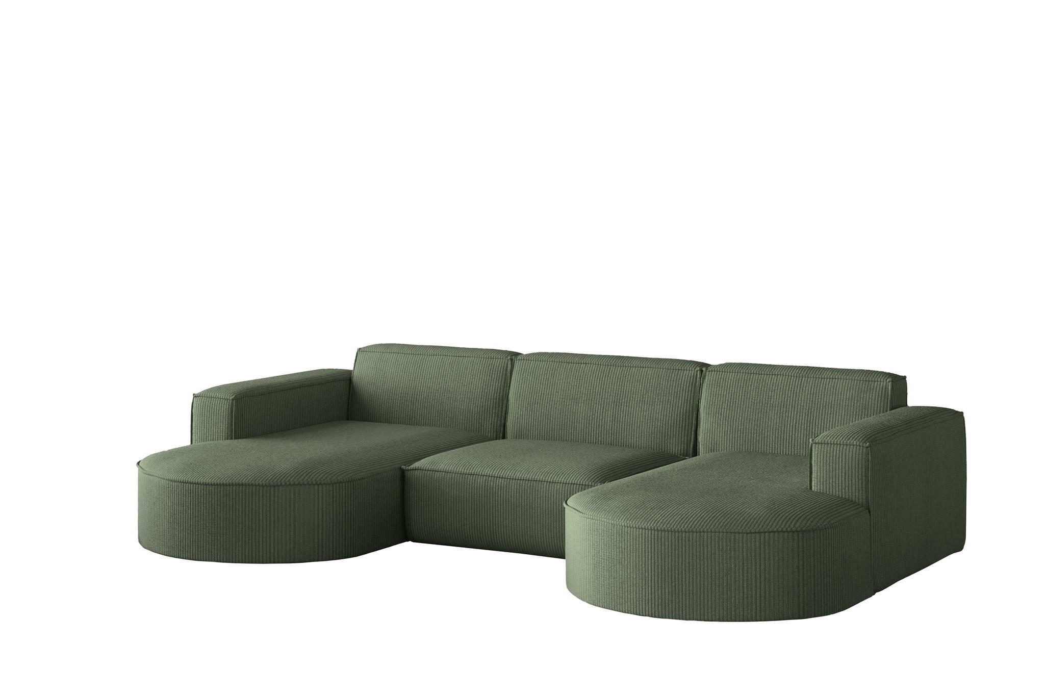 WOHNLANDSCHAFT Palma In Scala - Grün, Holzwerkstoff/Textil (299/78/165cm) - Fun Möbel