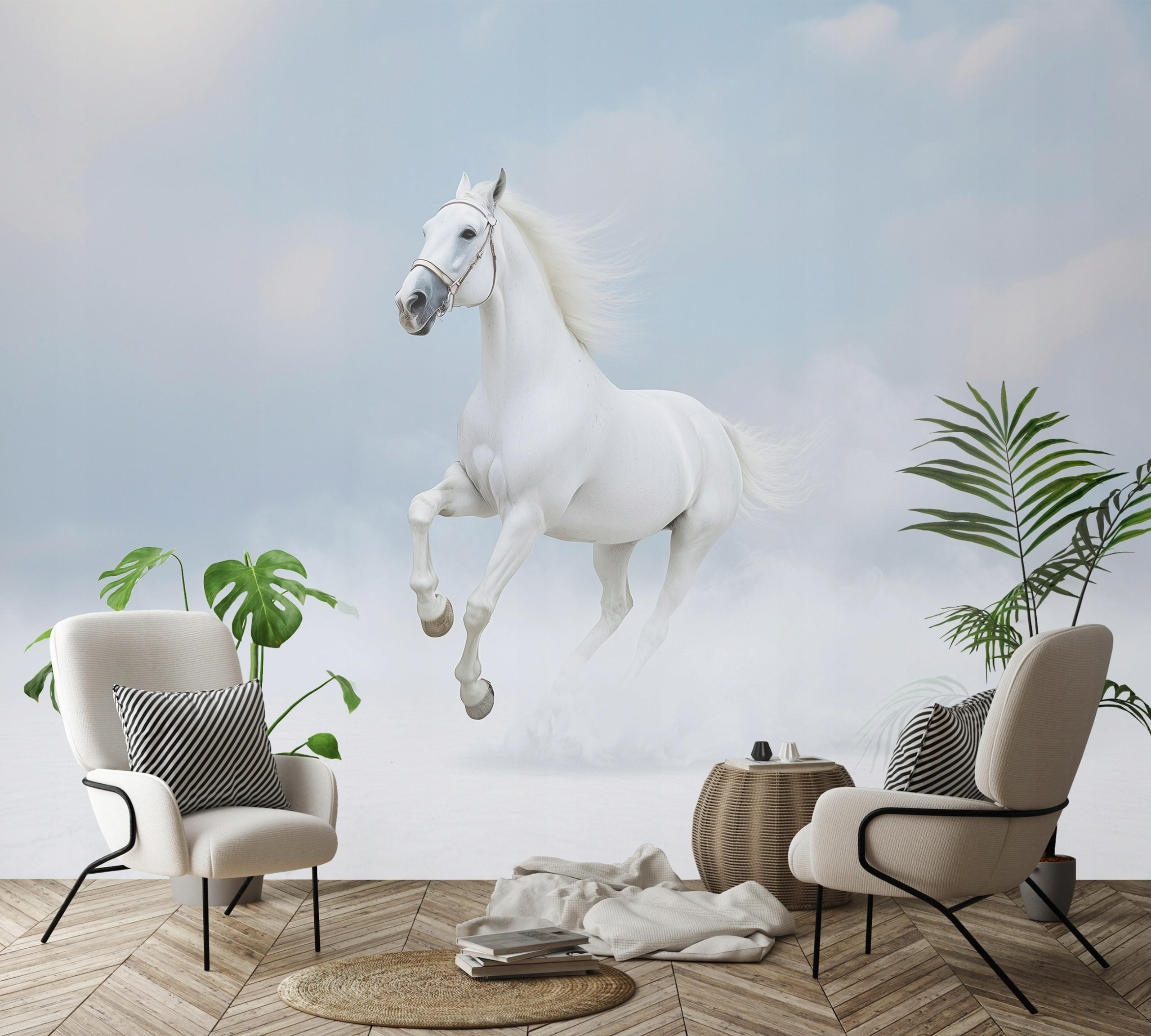 FOTOTAPETE Pferde Tiere Wohnzimmer Vlies Tapete 400x280 - Multicolor, Papier (400/280cm) - Wallarena