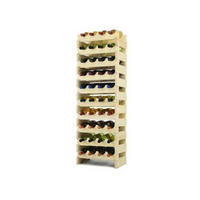 WEINREGAL Vinoteca Flex 112x47x29 cm 40 Flaschen Massives Kiefernholz Braun Geölt - Braun, Holz (47/112/29cm) - PROREGAL