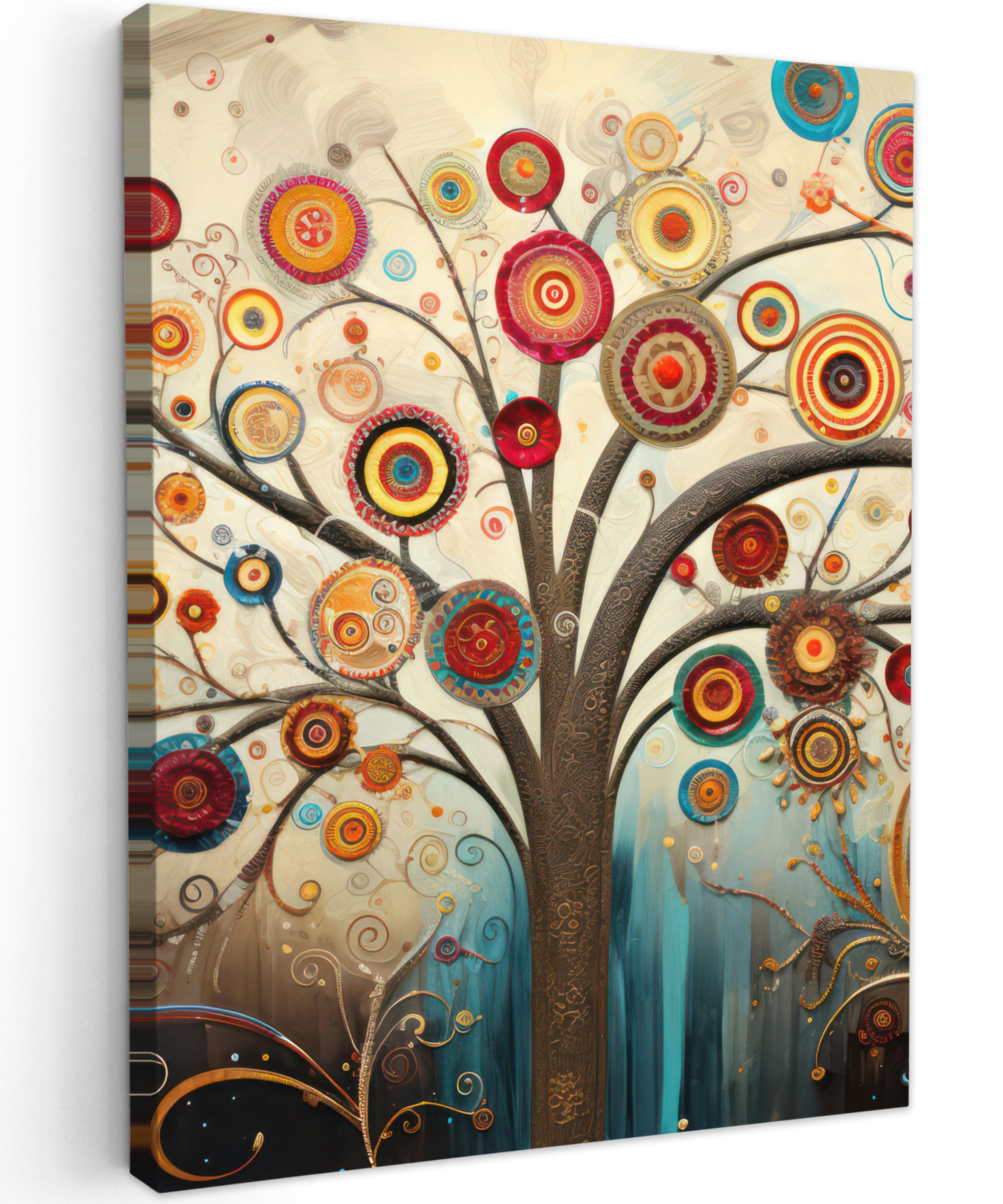 LEINWANDBILD Baum - Baum des Lebens - Farbe 30x40 cm - Braun, Textil (30/40cm) - MuchoWow