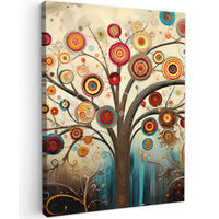 LEINWANDBILD Baum - Baum des Lebens - Farbe 60x80 cm - Braun, Textil (60/80cm) - MuchoWow
