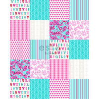 XL-TAPETE love you - Sprüche 20 behangtegels van 53 x 53 cm - Pink, Papier (212/0.1cm) - ESTAhome