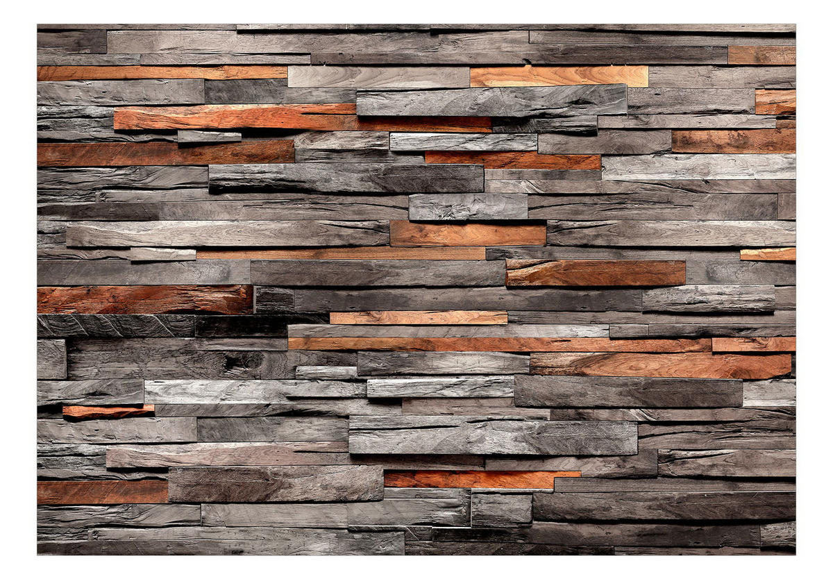 SELBSTKLEBENDE FOTOTAPETE 196/140 cm - Braun/Grau, Kunststoff/Textil (196/1cm) - KUNSTLOFT